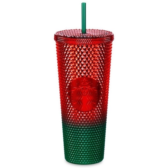 DISNEY World Starbucks Travel Tumbler - Christmas Red And Green - Picture 3 of 8